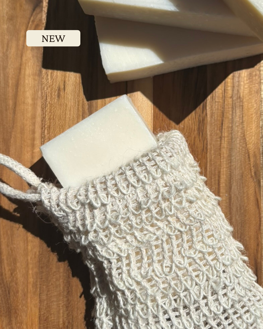 Grass-Fed Tallow Shampoo & Body Bar + Eco-Friendly Exfoliant Bag
